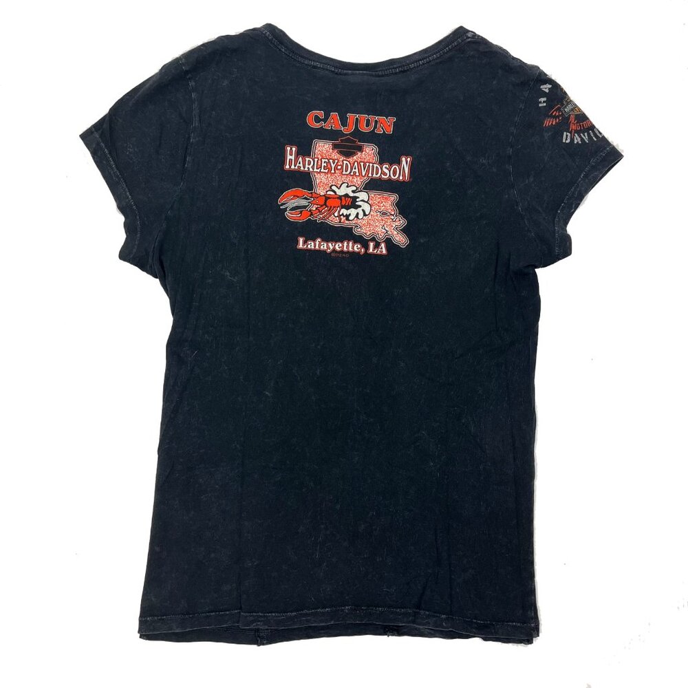 Harley Davidson T-Shirt Lafayette LA Womens XL X-Large Biker Motorcycle - Picture 3 of 4